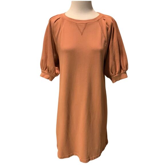 Universal Thread Dresses & Skirts - Universal Thread large Terra-Cotta Puff Sleeve Sweatshirt Dress EUC